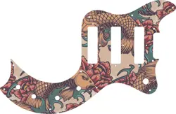 WD CUSTOM PICKGUARD FOR GIBSON S-1 #GT01 KOI TATTOO GRAPHIC