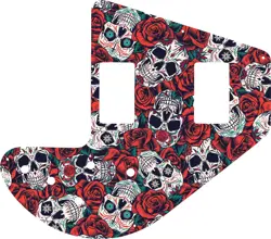 WD CUSTOM PICKGUARD FOR GIBSON 1975-1983 RIPPER BASS #GS01 DIA DE MUERTOS CAL...