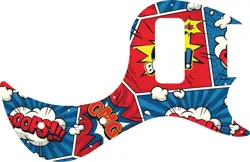 WD CUSTOM PICKGUARD FOR GIBSON 5 STRING EB5 BASS #GCM01 COMIC BOOK GRAPHIC
