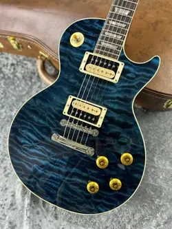 GIBSON CUSTOM SHOP 1959 LES PAUL STANDARD AAA QUILT TOP TURQUOISE BLUE *WS394