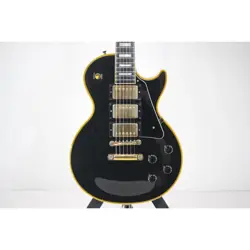 GIBSON 1957 LES PAUL CUSTOM REISSUE ELECTRIC GUITAR, BLACK, 3 PICKUPS, 1996