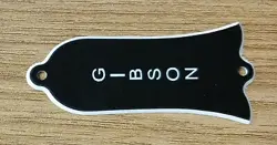 GUITAR PARTS FOR GIBSON LES PAUL 'GIBSON' TRUSS ROD COVER PLATE , 2PLY BLACK