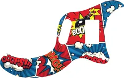 WD CUSTOM PICKGUARD FOR GIBSON MARAUDER #GCM01 COMIC BOOK GRAPHIC