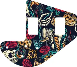 WD CUSTOM PICKGUARD FOR GIBSON 1975-1983 RIPPER BASS #GT03 VINTAGE FLASH TATT...