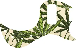 WD CUSTOM PICKGUARD FOR GIBSON EB BASS #GC02 CANNABIS LEAF GRAPHIC