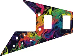 WD CUSTOM PICKGUARD FOR GIBSON 1989-2018 FLYING V '67 REISSUE #GP01 RAINBOW P...