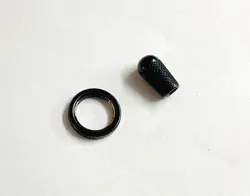 BLACK ALUMINUM KNURLED TOGGLE SWITCH KNOB TIP & NUT FOR USA GIBSON SWITCHCRAFT