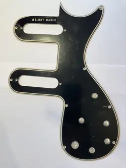 5 PLY BLACK/CREAM PICKGUARD FOR '63-'65 GIBSON MELODY MAKER D W/DECAL WIDE BEVEL