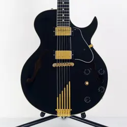 1997 GIBSON HOWARD ROBERTS FUSION III ARCHTOP BLACK WITH ORIGINAL HARDSHELL CASE