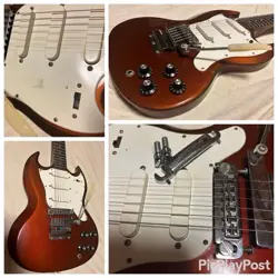 ELECTRIC GUITAR GIBSON SG SPARKLING BURGUNDY 1968 MELODY MAKER III