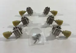 2016 GIBSON DELUXE 3X3 VINTAGE GREEN TULIP TUNERS TUNING PEGS DOUBLE-LINE W/ HW