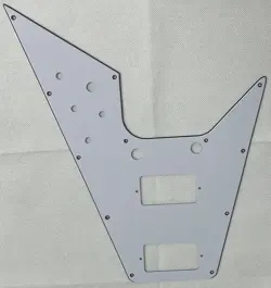 WHITE 3-PLY FOR GIBSON FLYING V STYLE SCRATCH PLATE GUITAR PICKGUARD
