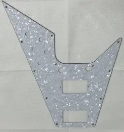 WHITE PEARL 4-PLY FOR FIT GIBSON FLYING V STYLE SCRATCH PLATE GUITAR PICKGUARD