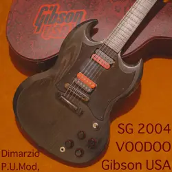 GIBSON VOODOO SG 2004 HEAVY AGED, MODIFIED WITH DIMARZIO PICKUPS, GOOD CONDITION