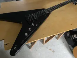 GIBSON USA FLYING V GOTHIC ELECTRIC GUITAR - GOOD CONDITION - INCLUDES CASE