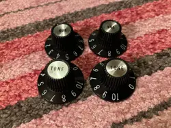 4 VINTAGE 60'S 70'S GIBSON WITCH HATE GUITAR CONTROL KNOBS