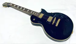 ELECTRIC GUITAR EPIPHONE BY GIBSON LES PAUL CUSTOM BLACK 2003 KOREA SN U03081879