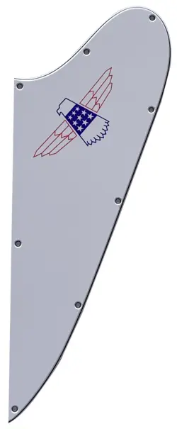 GUITAR PARTS PICKGUARD FOR GIBSON THUNDERBIRD FIREBIRD GUITAR-3-PLY-WHITE