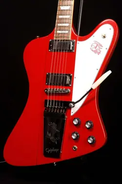 EPIPHONE INSPIRED BY GIBSON CUSTOM 1963 FIREBIRD V MAESTRO VIBROLA EMBER RED