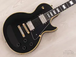 1990 GIBSON LES PAUL CUSTOM BLACK BEAUTY VINTAGE GUITAR W/ CASE, YAMANO
