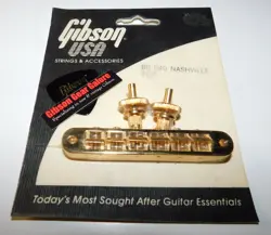 GIBSON LES PAUL BRIDGE NASHVILLE TUNE-O-MATIC GOLD GUITAR PARTS CUSTOM NOS RARE