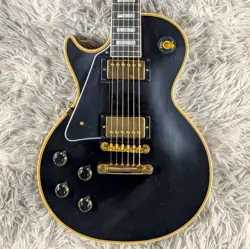 GIBSON HISTORIC COLLECTION 1957 LES PAUL CUSTOM REISSUE 2PU VOS EBONY LFTY LEFTY