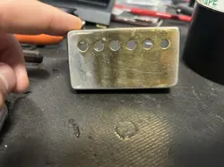GIBSON GOLD HUMBUCKER PICKUP COVERS NECK 80S LP CUSTOM
