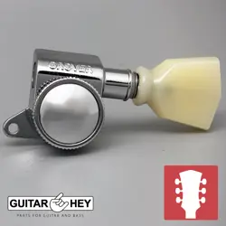 NEW GROVER 505 MINI ROTO-GRIP L3+R3 LOCKING ROTOMATIC TUNERS TULIP 3X3 - CHROME