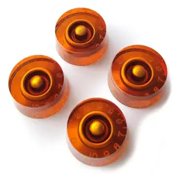 SPEED CONTROL KNOBS LEFT HANDED – VOLUME TONE GUITAR FOR GIBSON EPIPHONE – AMBER