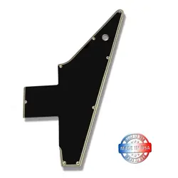 WIDE BEVEL 5 PLY BLACK/CREAM PICKGUARD FOR GIBSON EXPLORER OPTION 3 MADE IN 🇺🇸