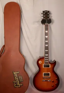 GIBSON LES PAUL STANDARD TOBACCO SUNBURST FLAME MAPLE ELECTRIC GUITAR WITH CASE