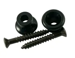 GENUINE KLUSON REPLACEMENT GIBSON STRAP BUTTON SET (SET OF 2), BLACK