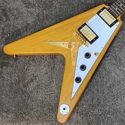 GIBSON EPIPHONEINSPIRED BY  CUSTOM 1958 KORINA FLYING V WHITE PICKGUARD