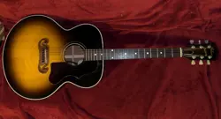 1993 GIBSON J-100 XTRA JUMBO ACOUSTIC GUITAR MAHOGANY BS, VINTAGE SUNBURST  CASE
