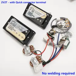 FOR GIBSON PROBUCKER GUITAR ALNICO 5 HUMBUCKER PICKUP SOLDER-FREE 2V2T WIRING 4C