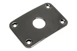 CURVED RECTANGULAR METAL JACKPLATE FOR GIBSON® EXPLORER - BLACK CHROME