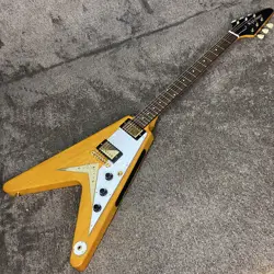 EPIPHONEBY GIBSON CUSTOM 1958 KORINA FLYING V WHITE PICKGUARD