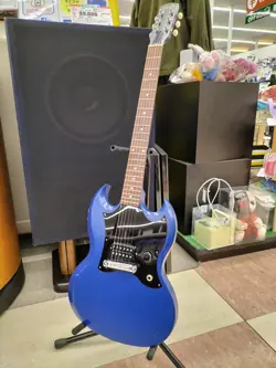 GIBSON MELODY MAKER SG ELECTRIC GUITAR SATIN BLUE WITH GIG BAG, USED