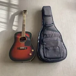 GIBSON J45 CUSTOM ACOUSTIC GUITAR SUNBURST W/ PICKUP & SOFT CASE