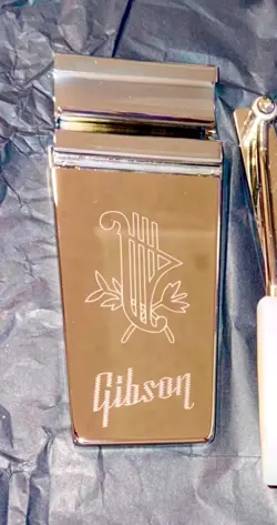 ENGRAVED VIBROLA TREMOLO MAESTRO TAILPIECE GOLD 4 GIBSON  GUITARS
