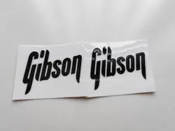2PCS CLASSIC GIBSON USA GUITAR HEADSTOCK VINYL UV TRANSFER RAISED DECAL STICKER