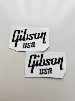 2PCS NEW HEADSTOCK VINYL UV TRANSFER RAISED DECALS STICKER FOR GIBSON USA GUITAR