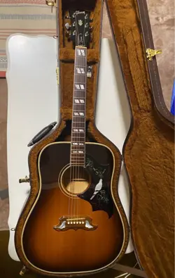 ACOUSTIC GUITAR GIBSON DOVE VS VINTAGE SUNBURST MADE IN 1991 WITH HARD CASE