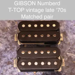ENGRAVED NUMBERED T-TOP MATCHED PAIRS, BOTH . 7.4K PICKUP SET 1978 GIBSON