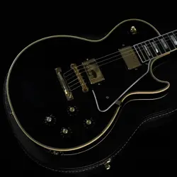 GIBSON CUSTOM SHOP 1968 LES PAUL CUSTOM REISSUE GLOSS EBONY MADE IN 2024 4.24KG