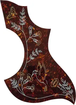 HUMMINGBIRD PICKGUARD COMPATIBLE W/GIBSON ACOUSTIC GUITAR, ADHESIVE BACK,... 