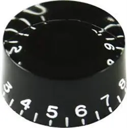 CE SPEED CONTROL KNOB, GIBSON STYLE, EMBOSSED NUMBERS, BLACK, SINGLE