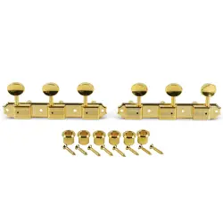 KLUSON® GOLD W GOLD BUTTONS 3 ON A PLATE SUPREME TUNERS FITS GIBSON,KAY KTS-3P-G