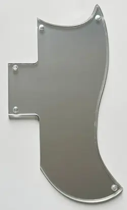 FOR FIT GIBSON SG 61 REISSUE STYLE GUITAR PICKGUARD 1 PLY SILVER MIRROR