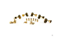 KLUSON  REVOLUTION G MOUNT 3 X 3 TUNERS GOLD KEYSTONE BUTTONS FIT GIBSON KRG-3-G